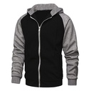 New Men’s Color Block Sweater with Fashionable Raglan Sleeves
