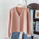 Women’s Knitted Cardigan – Versatile V-neck Outerwear