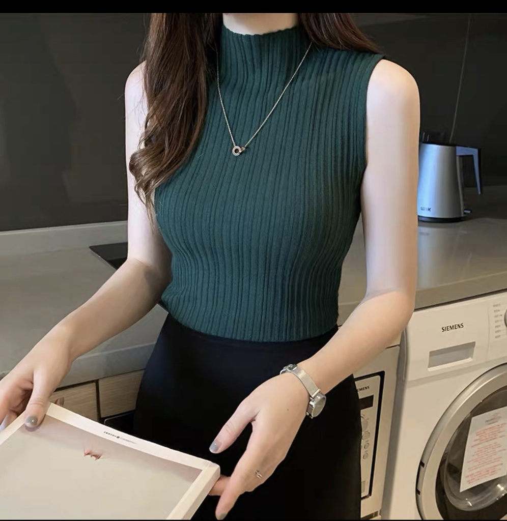 بلوزة صيفية نسائية بدون أكمام بتصميم كامي