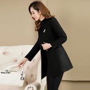 معطف صوفي متوسط الطول بياقة واقفة