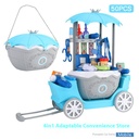 Children Play House Trolley Ice Cream Candy Car Dresser Doctor Toy Kitchen Suit