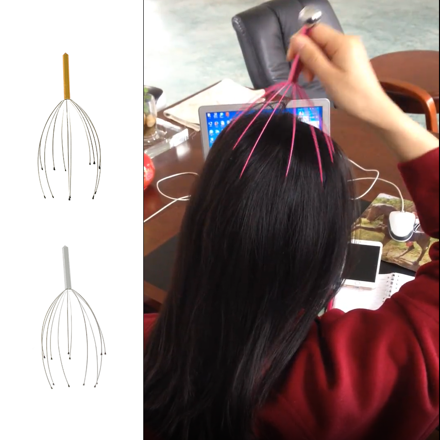 Octopus-shaped head massager with massage claws