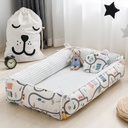 Foldable Portable Baby Crib with High Border Protection for Safe and Pressure-Free Sleeping