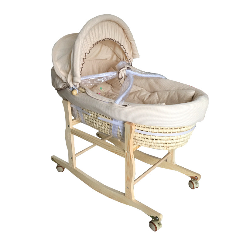 Portable Woven Baby Crib Basket