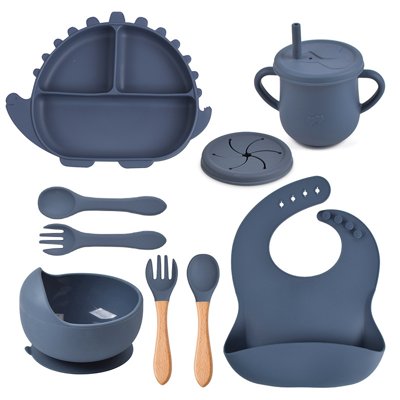 8-piece Children's Silicone Tableware Set