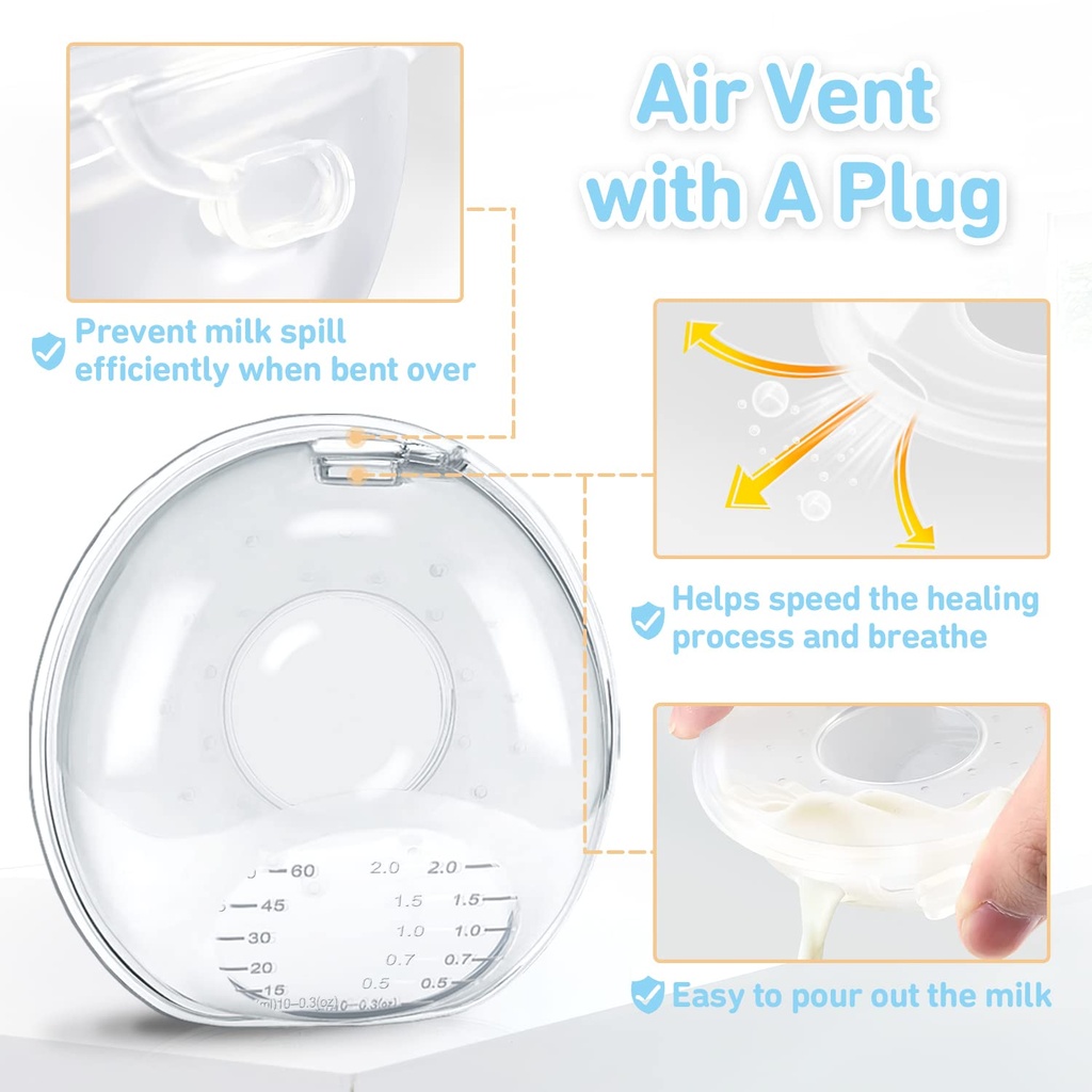 Silicone Breast Milk Collector with Protective Cap