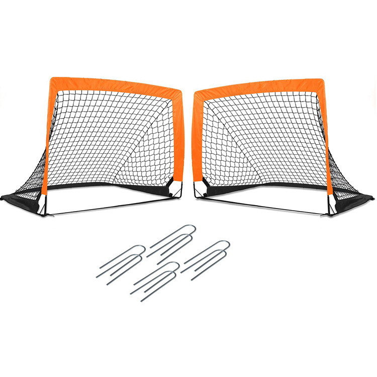 Foldable Portable Square Football Goal with Fiberglass Poles