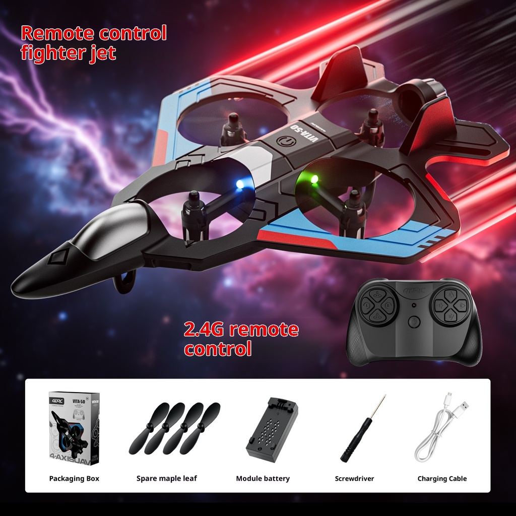 4DRC V50 Remote Control Fighter Aircraft – Model Airplane Toy for Boys