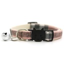 Plaid Pet Collar with Bell (No Bow)