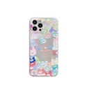 Transparent cute cartoon phone case with a smiling face design — compatible with iPhone models