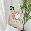 Stylish Transparent Phone Case with Cute Sunflower Design
