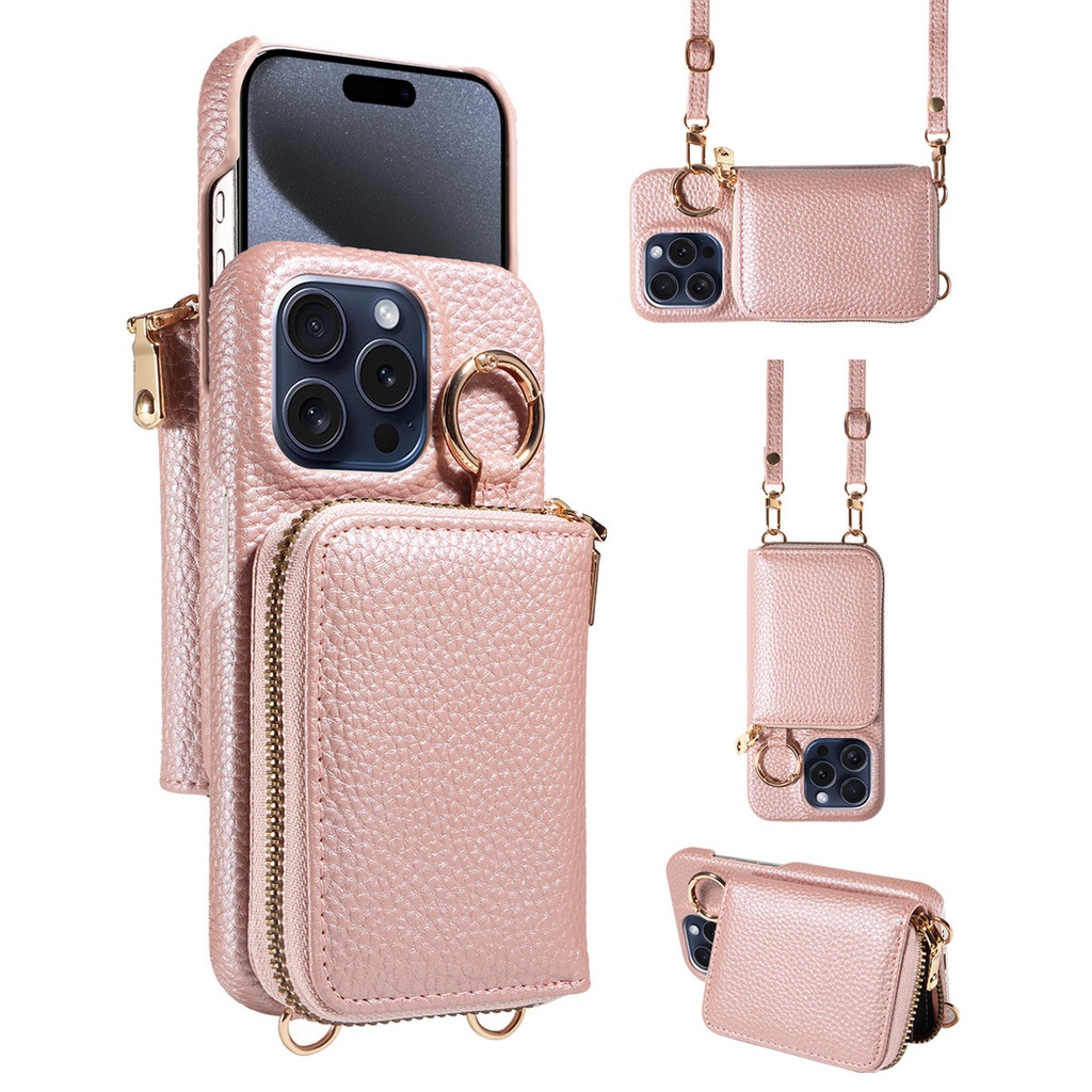 Mobile Phone Protective Case with Built-in Coin Purse – Anti-Drop Leather Cover