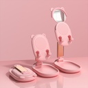 حامل هاتف/لوحي قابل للتعديل بتصميم الأرنب والدب — متوافق مع iPhone وiPad وXiaomi