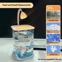 حوض أسماك زجاجي صغير فائق الشفافية بشكل أسطواني — ديكور مكتبي عملي