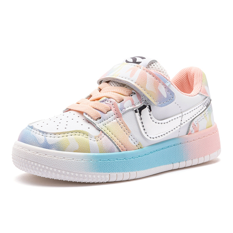 أحذية بناتية لوحية بخامة علوية جلدية قابلة للتنفس