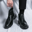 Men’s high-top leather boots with a British design