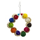 Colorful Corn Leaf Bird Swing Toy