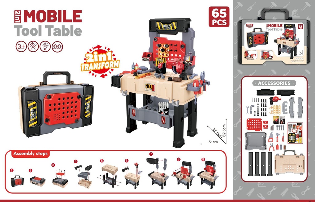 Electric Drill Screw Repair Toolbox Toy Set