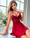 Sexy lace V-neck patchwork nightdress