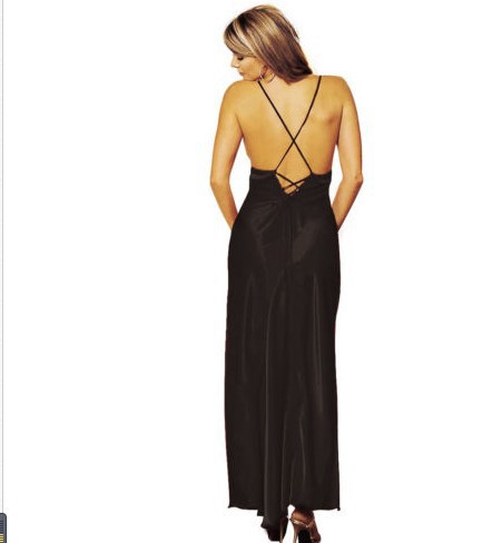 قميص نوم حريري طويل رائج بتصميم أنيق