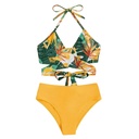Vest-style bikini set with a backless design