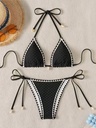 Women’s Printed Drawstring Bikini Swimsuit
