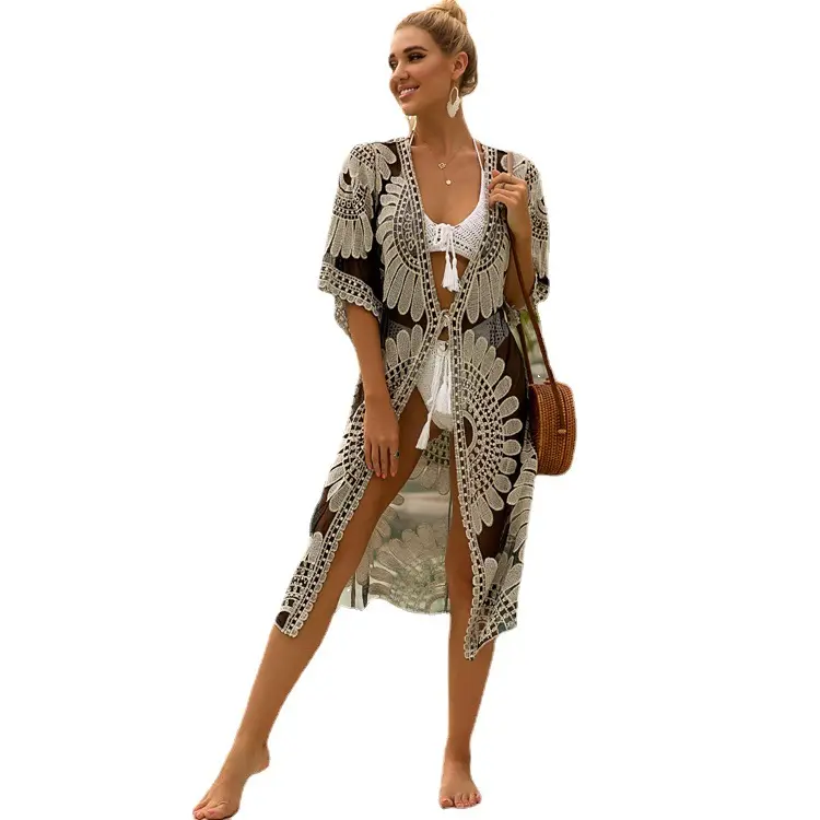 Sunflower Lace Beach Cover-Up