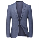 Men’s Solid-Color Single-Breasted Jacket