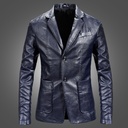 Men’s slim-fit elegant leather jacket