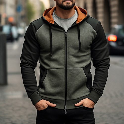 Men’s Casual Loose-Fit Zip Jacket