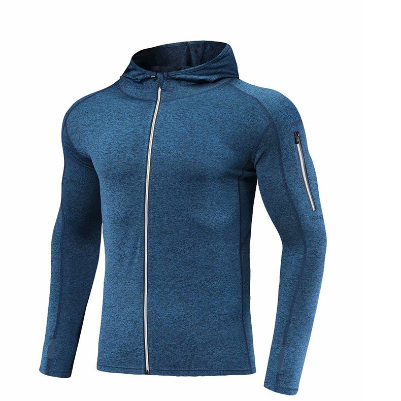 Hooded Reflective Sports Jacket with Full Zip