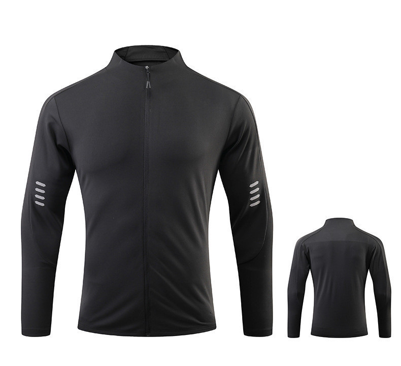 Slim-Fit Sports Jacket with Long Sleeves and Zipper