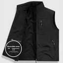 Casual Sleeveless Vest with Stand Collar