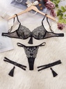 Lace Underwear Three-piece Set