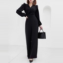 V-neck Slim-fit Temperament Jumpsuit Women's Waist Slimming Professional Jumpsuit