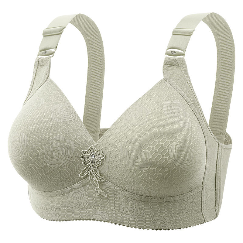 Jacquard Four Rows And Three Buckles Full Cup Thin Bra