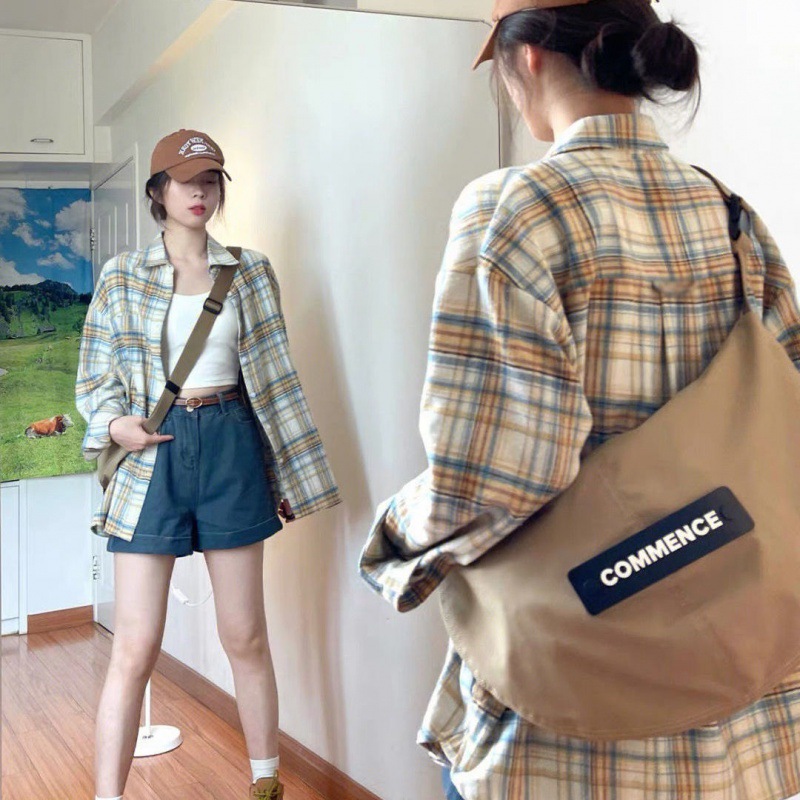 Open Lining Outer Wear Loose Slimming Laid-back Style Shirt Coat