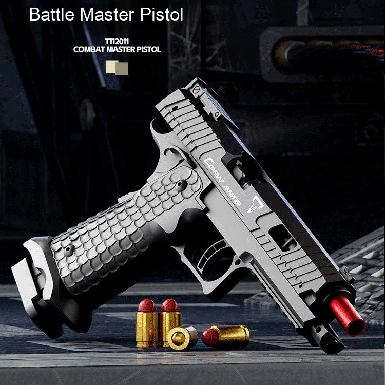Tactical Master Pull Bolt Continuous Hair Throwing Shell Pistol Toy Gun Mechanical