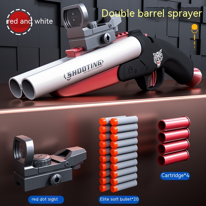 Double-tube Spray Shell Soft Bullet Gun Boy Toy Gun