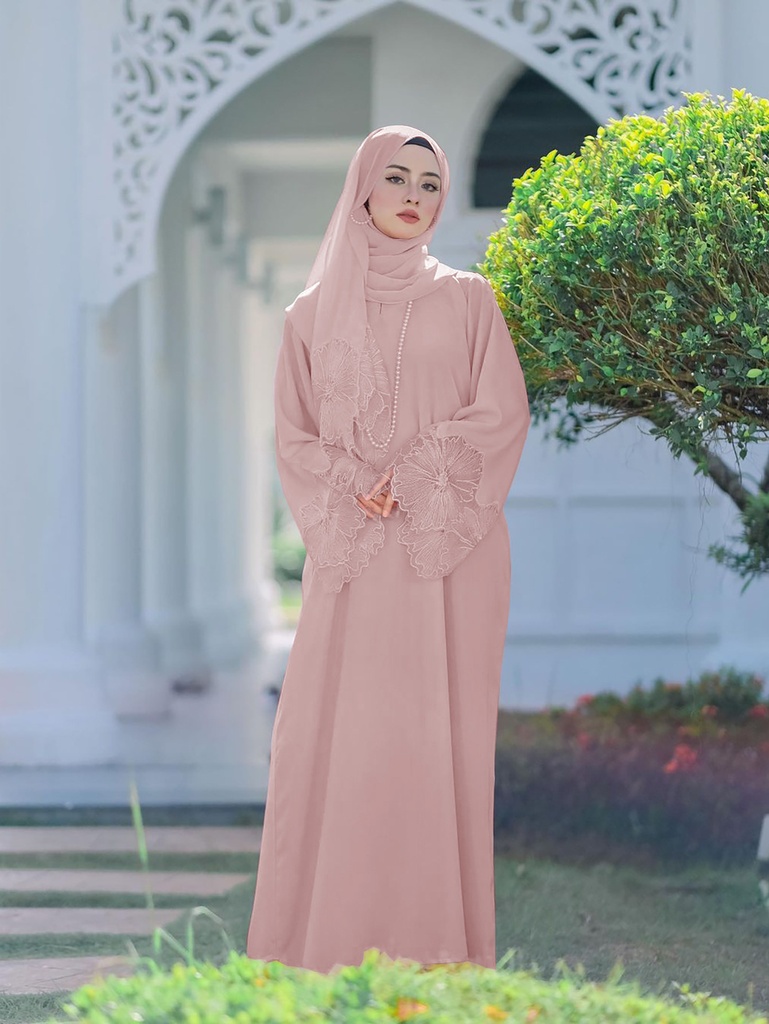 عباءة نسائية إسلامية بتصميم ماليزي مع حجاب