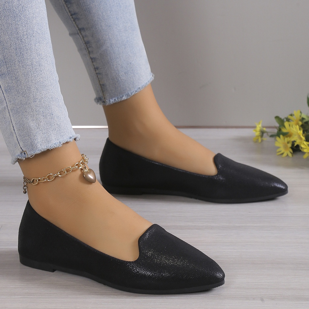 Plus Size Shallow Mouth Pumps Women's New Simple Flat Gommino