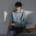 Men's Autumn And Winter Turtleneck Half Zip Sweater