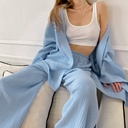 Loose cotton women’s pajamas in French style