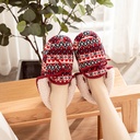 New Scottish Plus Velvet Thick Cotton Shoes Indoor Home Thermal Home Floor Thick-soled Cotton Slippers