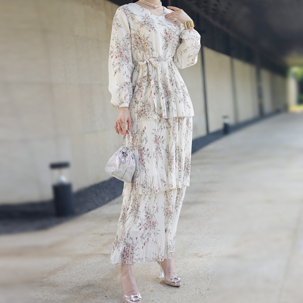 European And American Middle East Pure Meiqi Ankle Print Dress