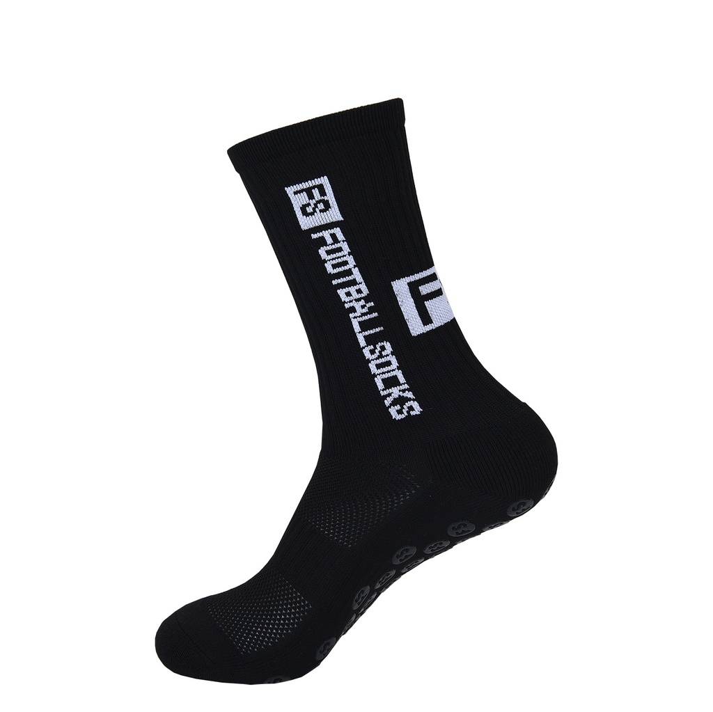 Mid-calf Professional Football Socks Round Silicone Non-slip Socks With Non-slip Rubber Soles