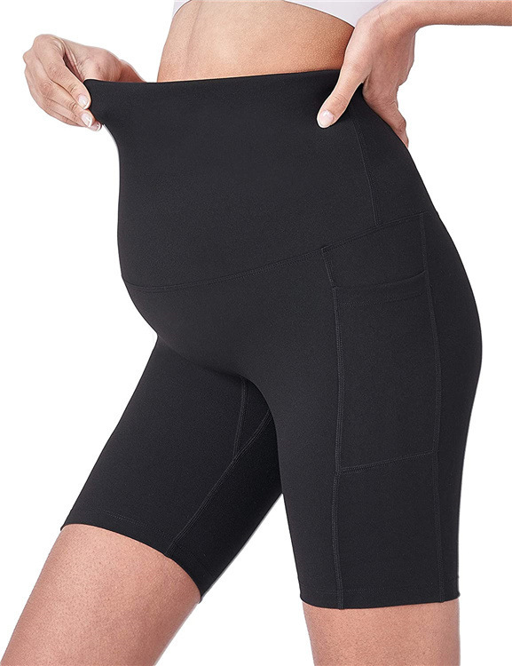 High Waist Slim-fit Five-point Belly Support Sports Fitness Maternity Pants