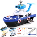 Ruijue Storage Ship Fire Police Engineering Alloy Toy Parking Lot Children's Toy
