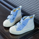 Spring And Autumn Korean Style High-top Velcro Casual Multicolor Children's Canvas Shoes