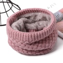 Fashion Couple Fleece-lined Thickened Pullover Keep Warm Wool Knitted Scarf
